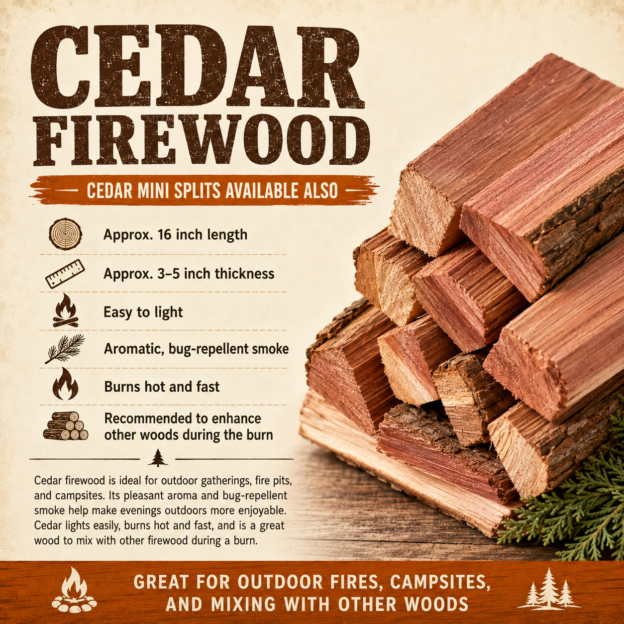 Cedar Firewood