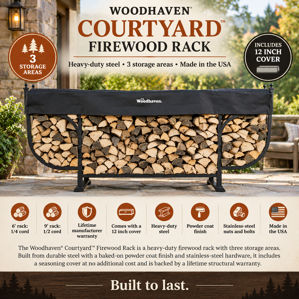 Woodhaven® Courtyard™ Firewood Racks