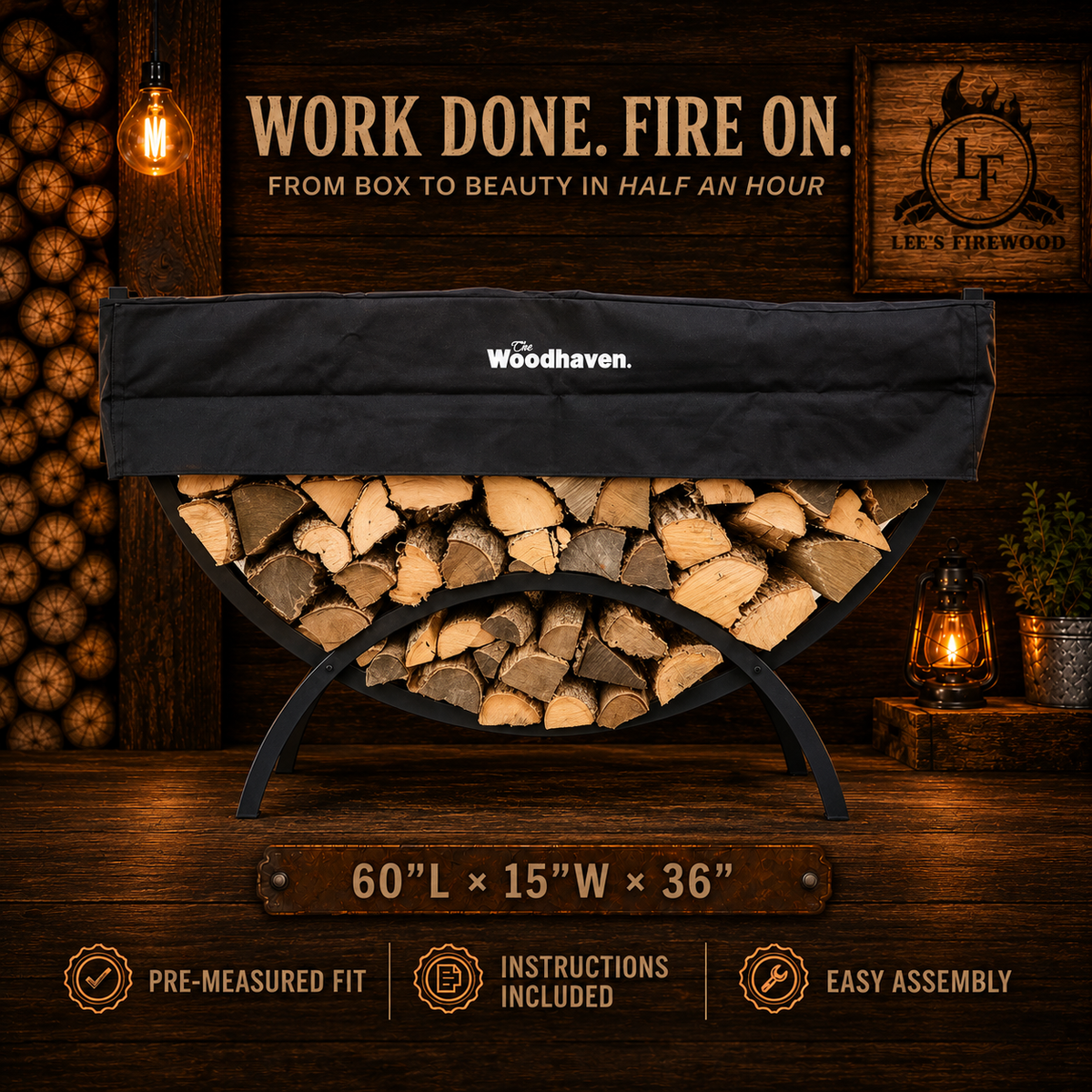 Woodhaven® Crescent Firewood Racks