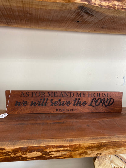 Joshua 24:15- Wood Art