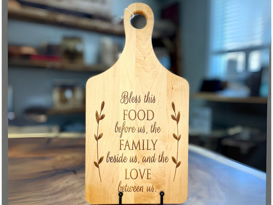 Bless This Food Serving Board- Wood Art