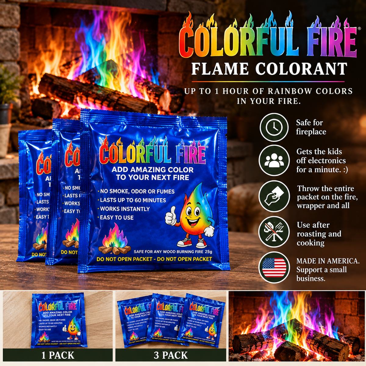 Colorful Fire Flame Colorant