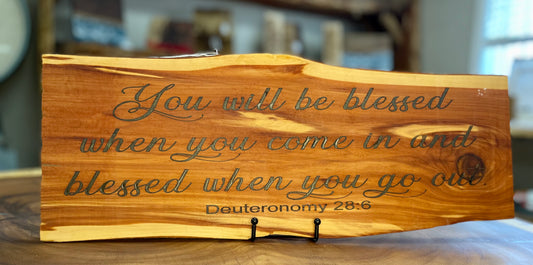 Deuteronomy 28:6 Wall Hanging- Wood Art