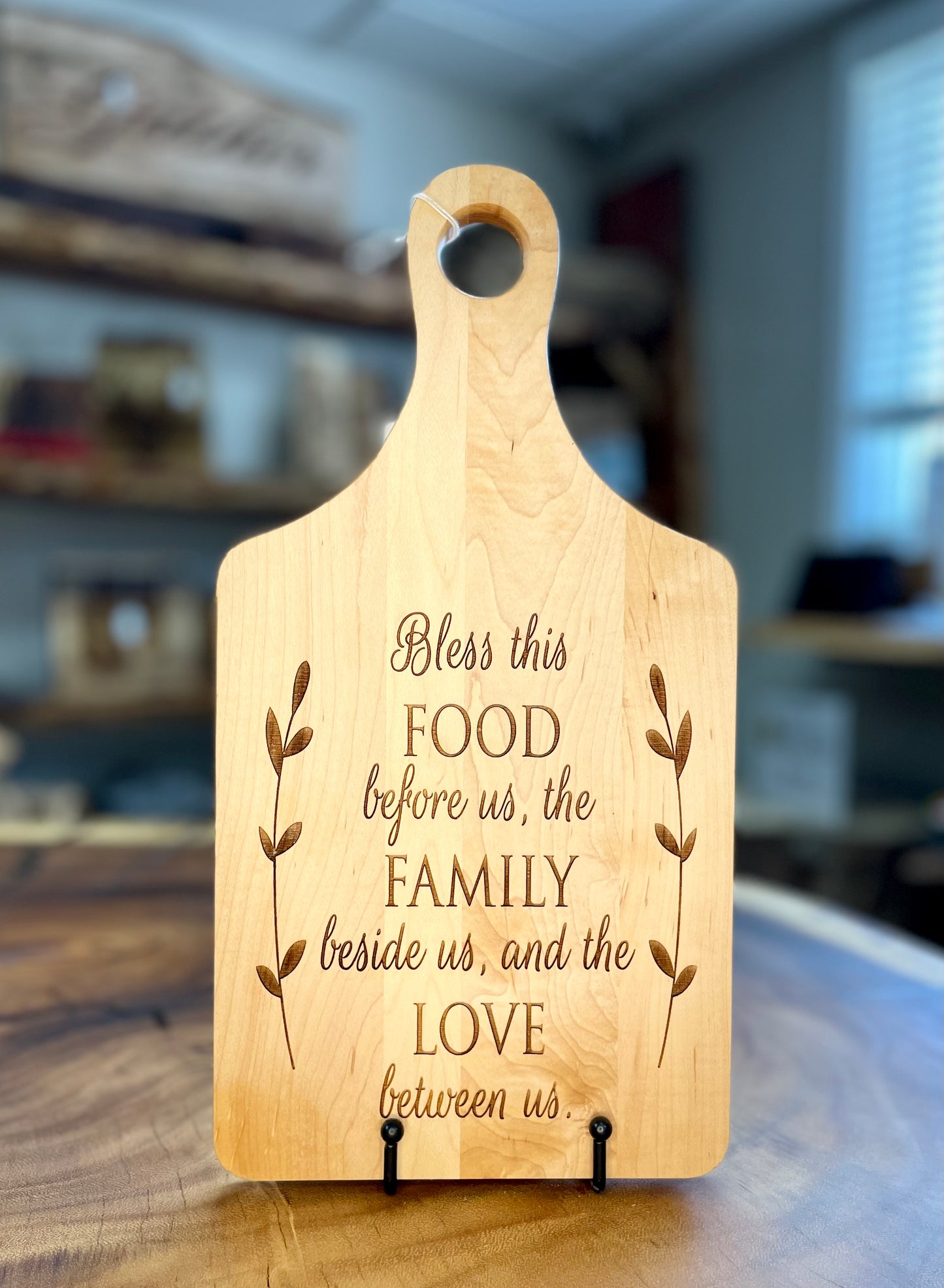 Bless This Food Serving Board- Wood Art