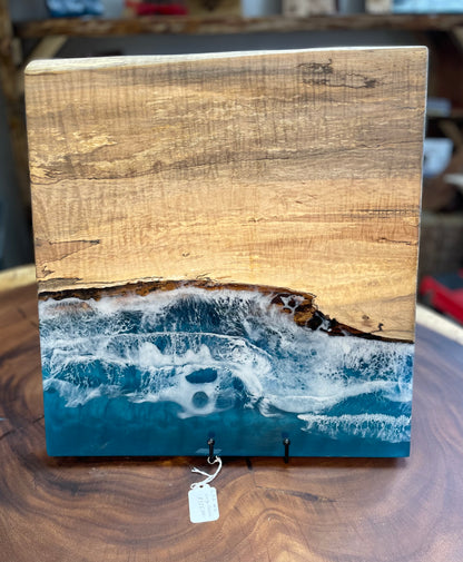 Epoxy Ocean Serving Board- Live Edge Exclusives