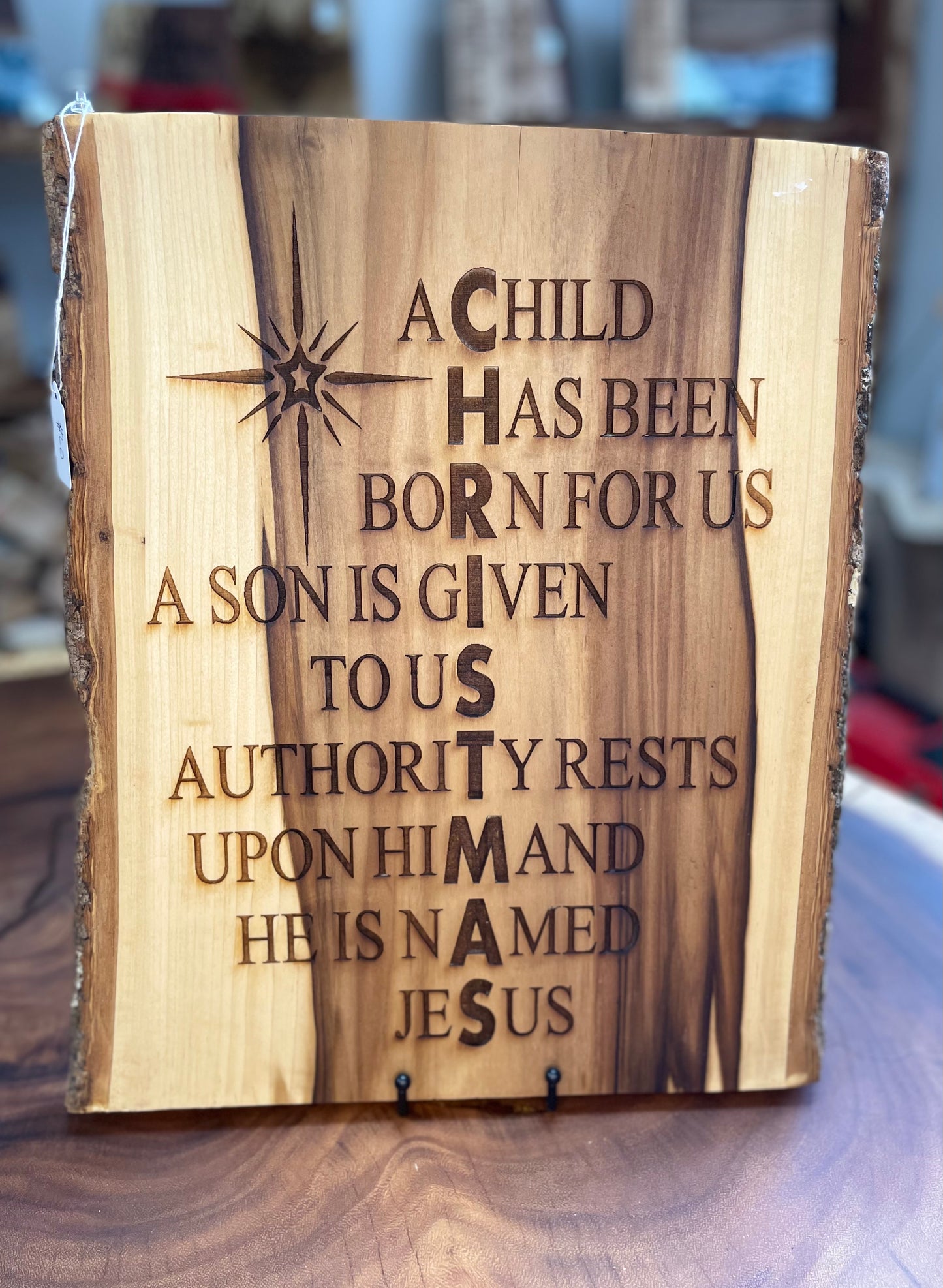 Isaiah 9:6 Acrostic Wall Hanging- Wood Art