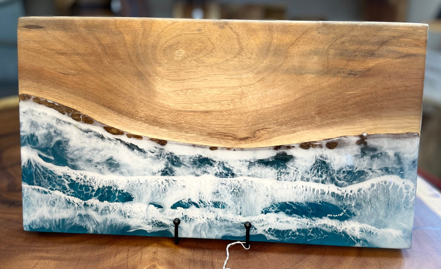 Epoxy Ocean Serving Board- Live Edge Exclusives