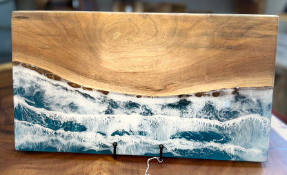 Epoxy Ocean Serving Board- Live Edge Exclusives