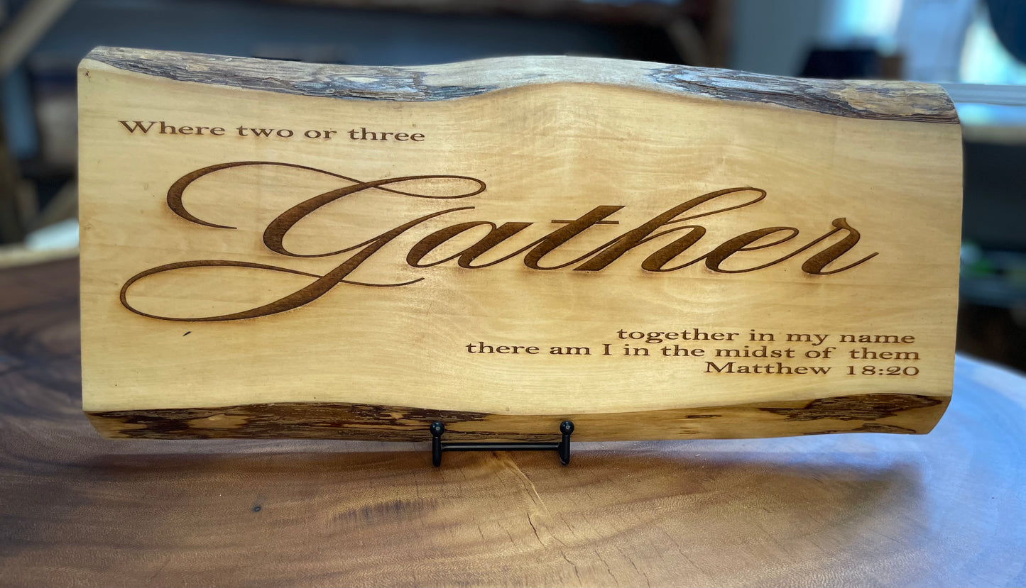 Matthew 18:20 Wall Hanging- Wood Art