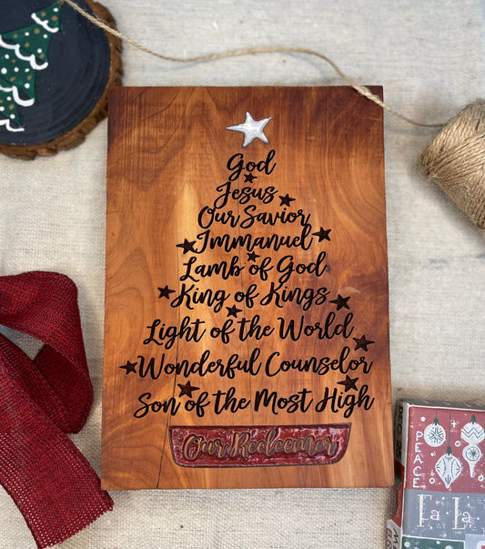 Names of Jesus Christmas Tree