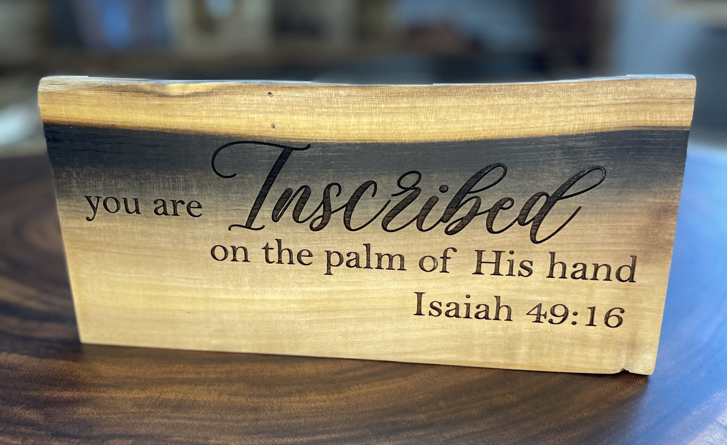 Isaiah 49: 16- Wood Art