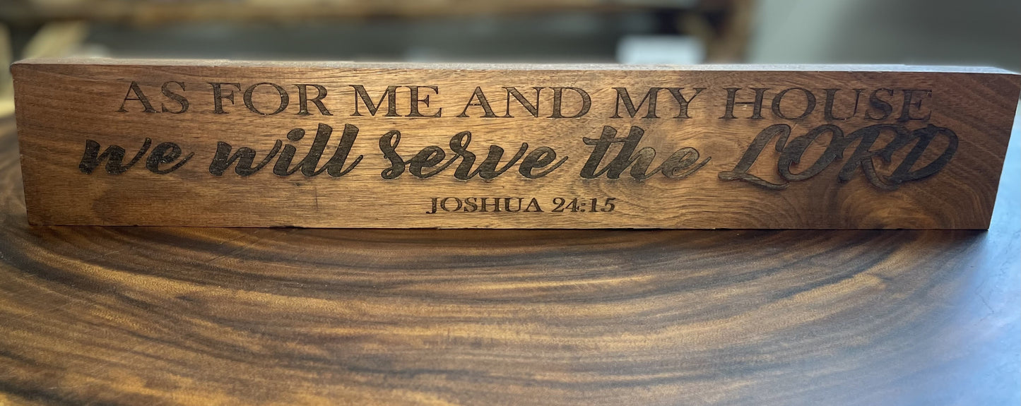 Joshua 24:15- Wood Art