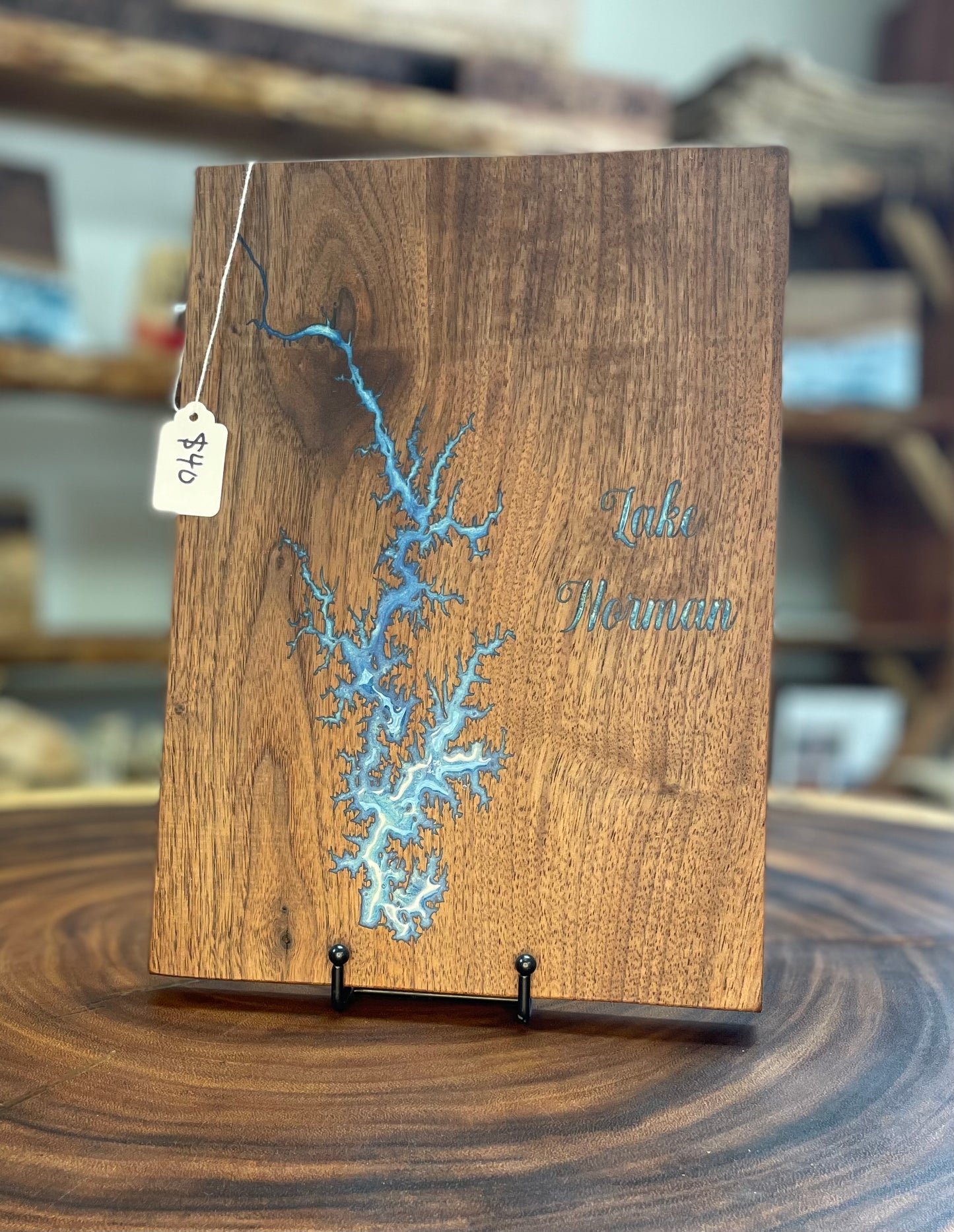 Lake Norman Epoxy Filled- Wood Art