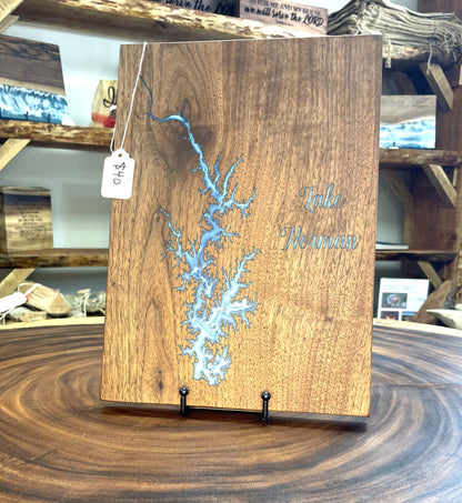 Lake Norman Epoxy Filled- Wood Art